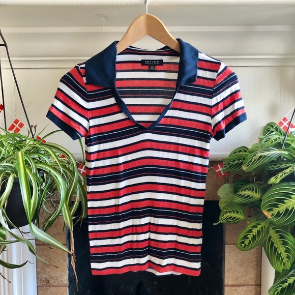 American Eagle Striped Short Sleeve Tee - Picture 3 of 5